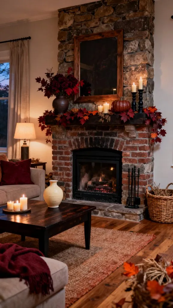 Fall Fireplace Decor Ideas 1 10