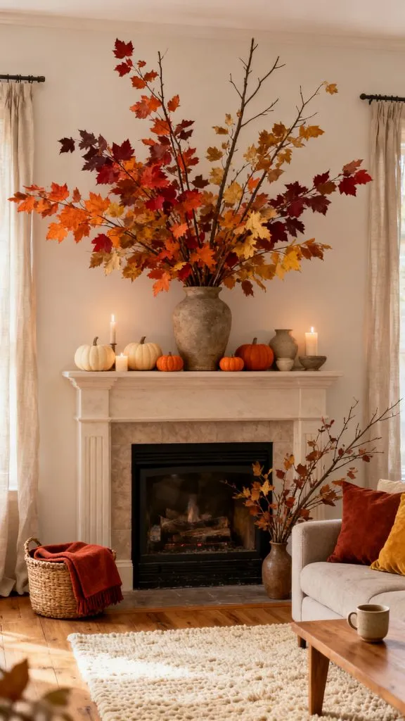 Fall Fireplace Decor Ideas 1 3