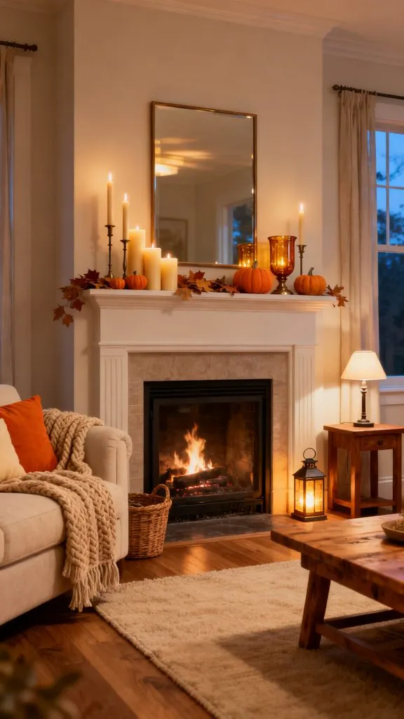 Fall Fireplace Decor Ideas 1 7
