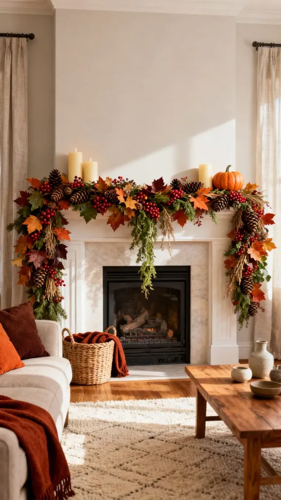 Fall Fireplace Decor Ideas 1 9