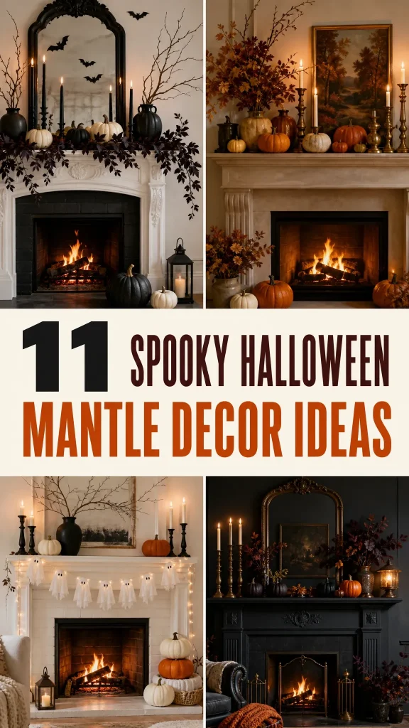 Halloween Mantle Decor Ideas7