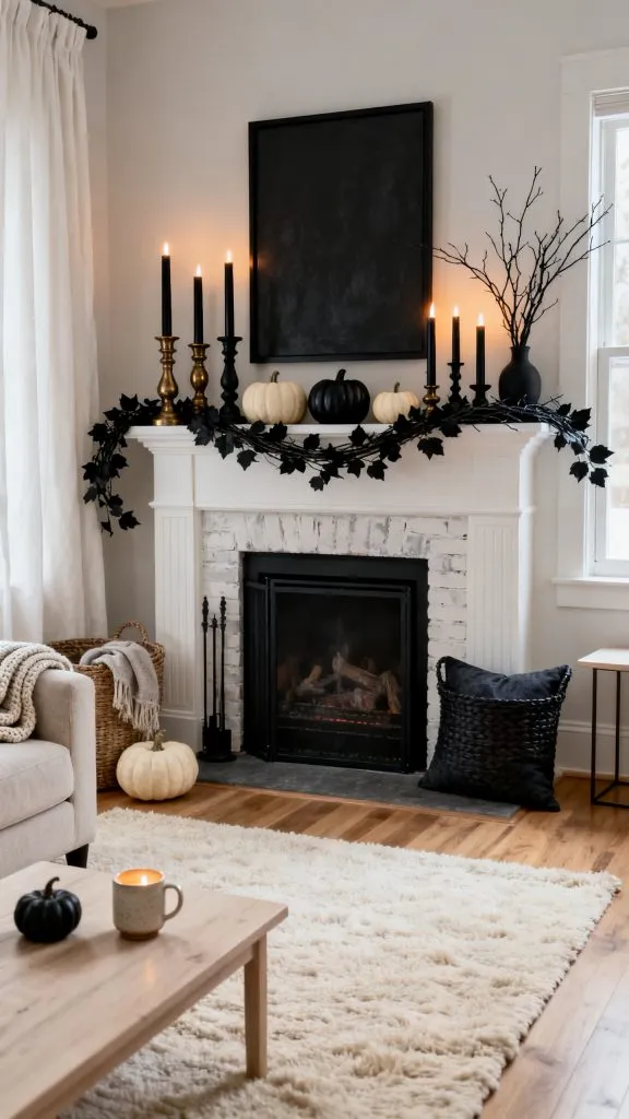 Halloween Mantle Decor 1