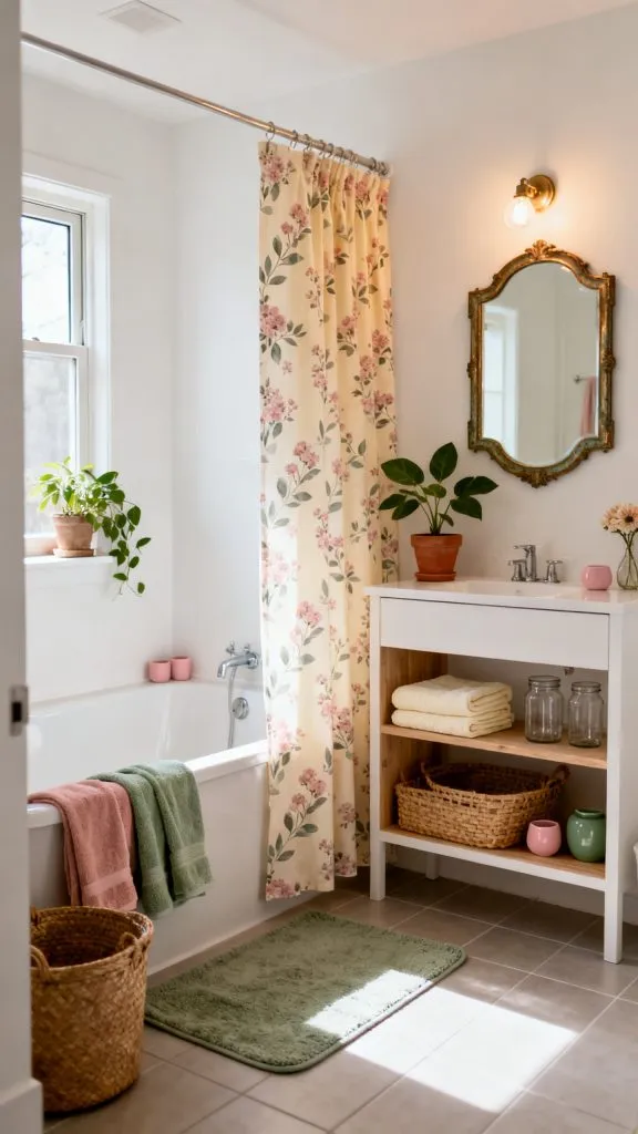 Pink and Green College Apartment Bathroom Ideas 1 7