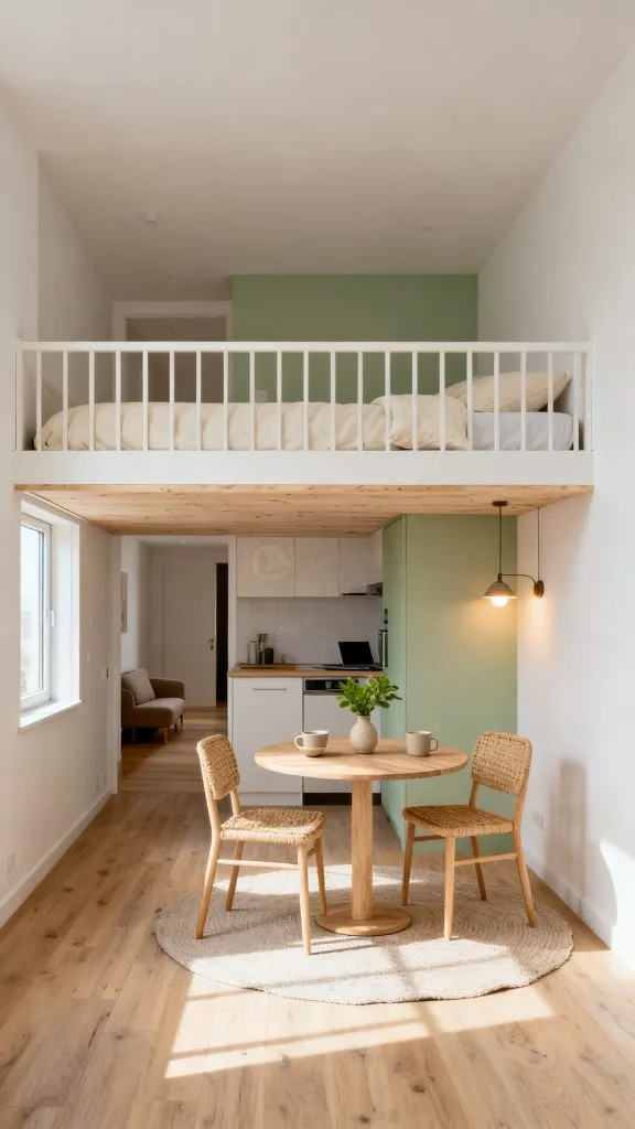 Studio Apartment Loft Bed Ideas 4