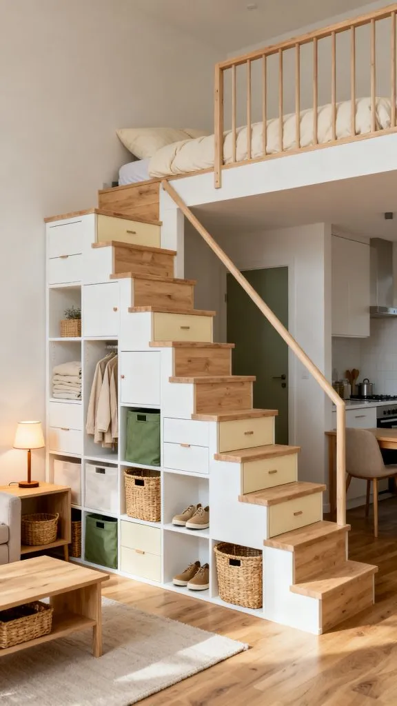 Studio Apartment Loft Bed Ideas 6