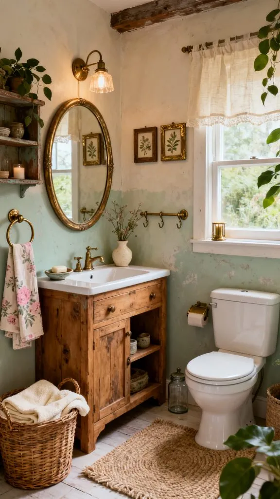 cottagecore small bathroom ideas 11
