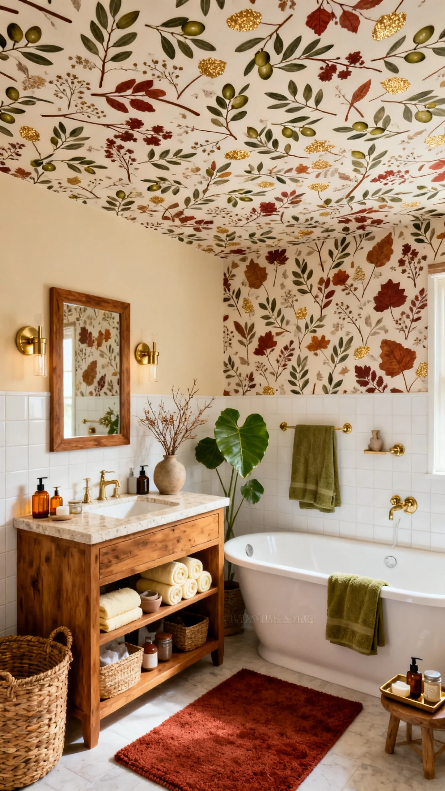 fall bathroom ceiling design ideas 8
