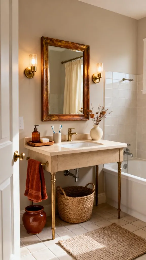 fall small bathroom decor ideas 10