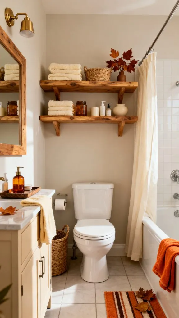 fall small bathroom decor ideas 4