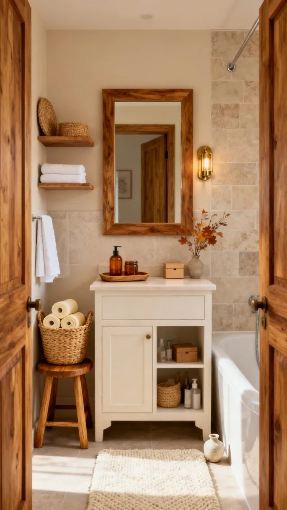 fall small bathroom decor ideas 5