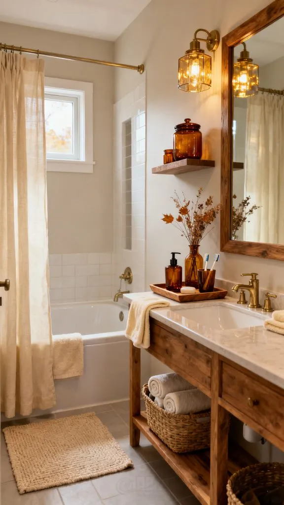 fall small bathroom decor ideas 7