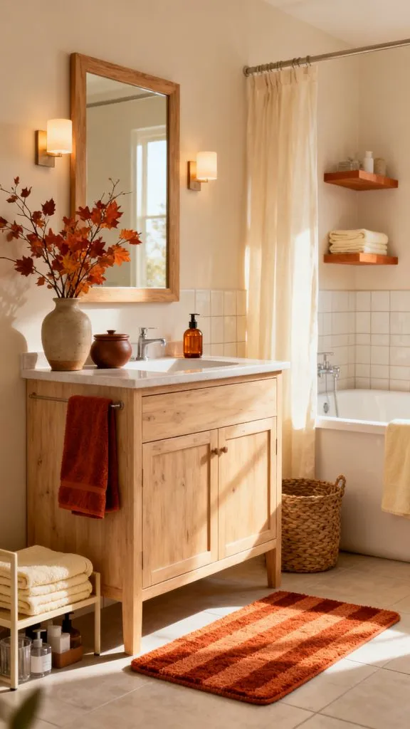 fall small bathroom decor ideas 8