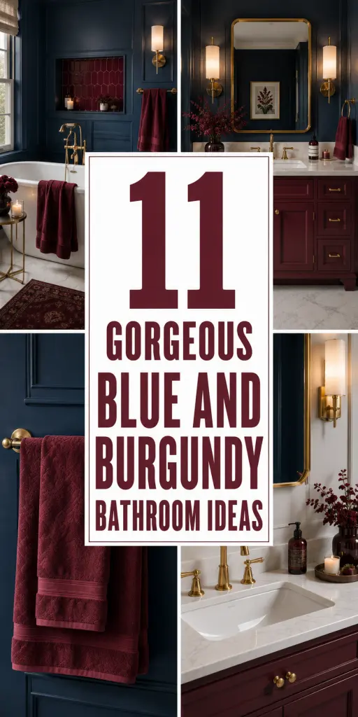 Blue and Burgundy Bathroom Ideas 5