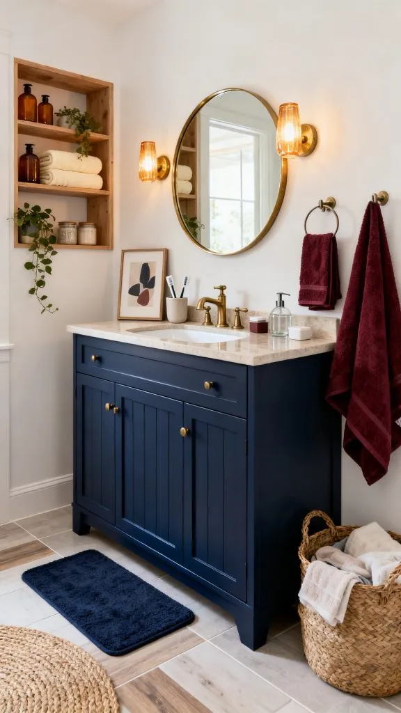 Blue and Burgundy Bathroom Ideas 1