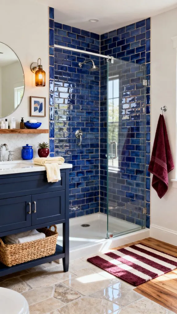 Blue and Burgundy Bathroom Ideas 3