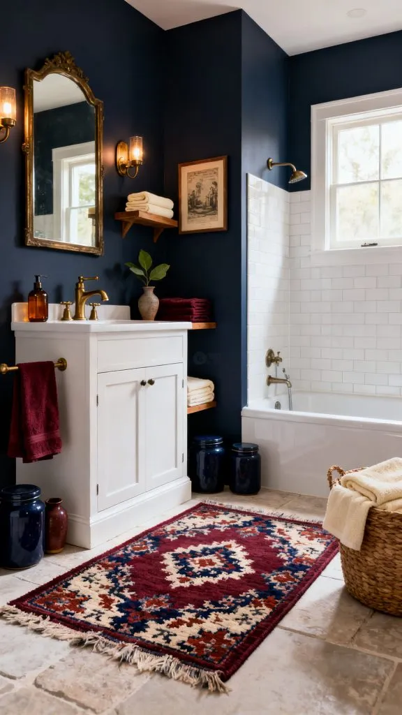 Blue and Burgundy Bathroom Ideas 5