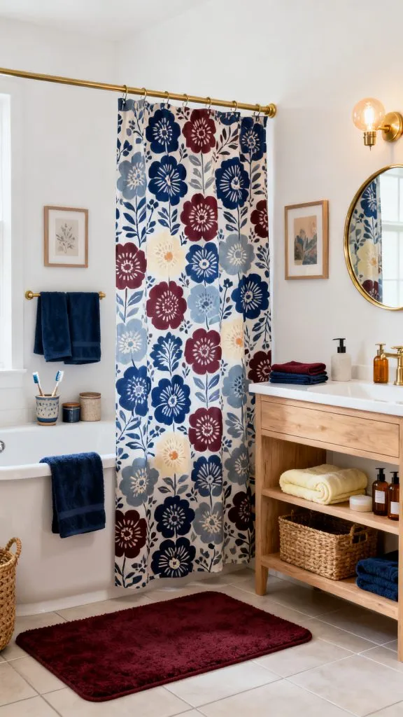 Blue and Burgundy Bathroom Ideas 6