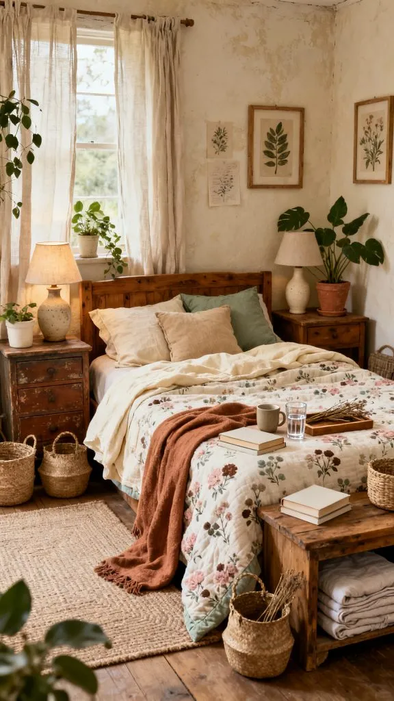 Earthy Cottage Bedroom Ideas 11