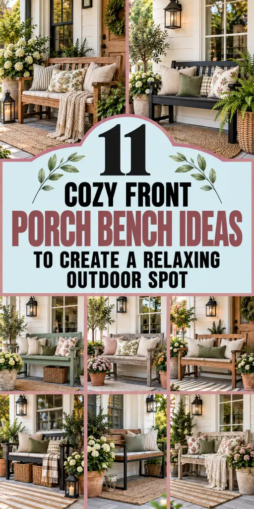 Front Porch Bench Ideas 6
