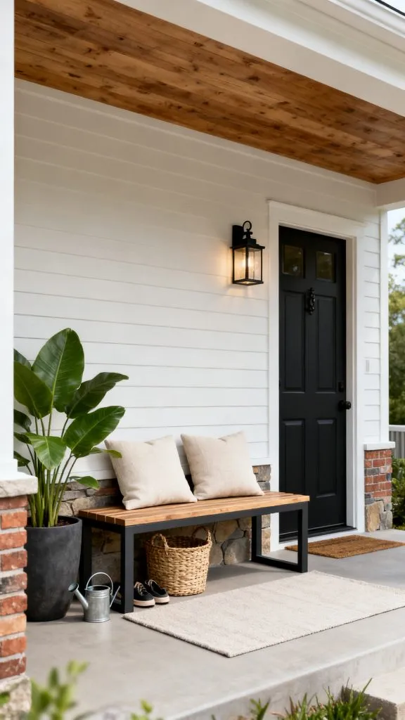 Front Porch Bench Ideas 11