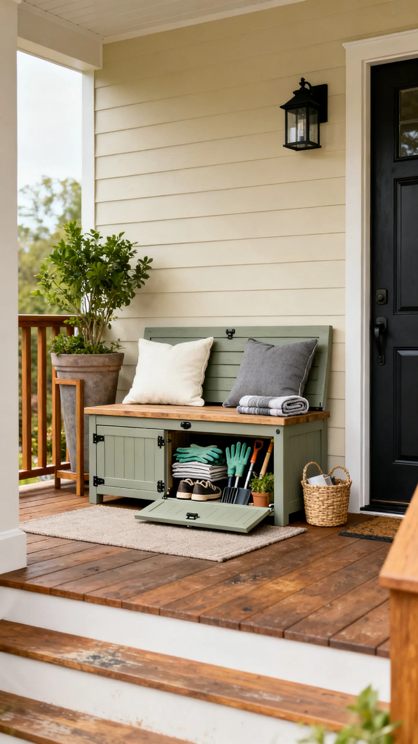 Front Porch Bench Ideas 6