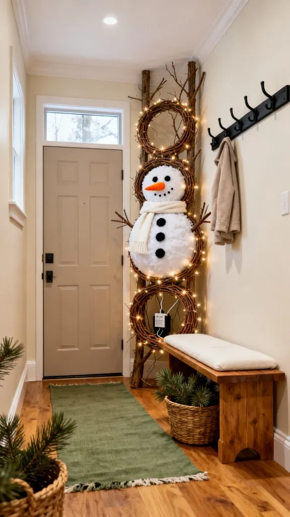 13 Bright DIY Snowman With Lights Ideas