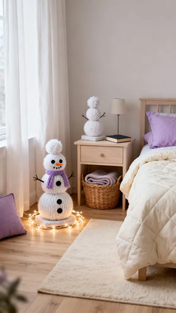 13 Bright DIY Snowman With Lights Ideas