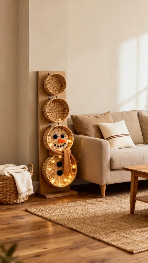 13 Bright DIY Snowman With Lights Ideas