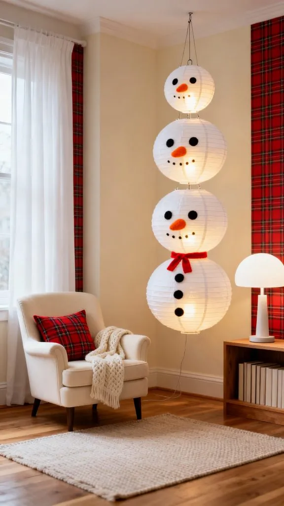 13 Bright DIY Snowman With Lights Ideas