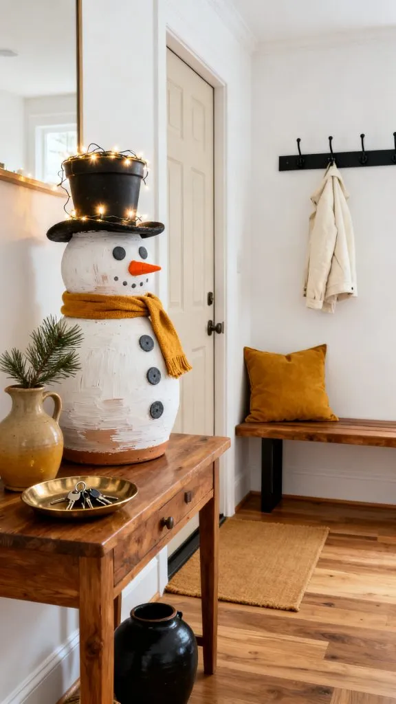 13 Bright DIY Snowman With Lights Ideas