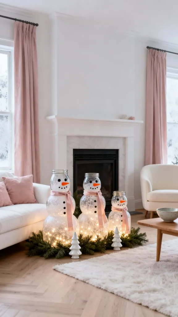 13 Bright DIY Snowman With Lights Ideas